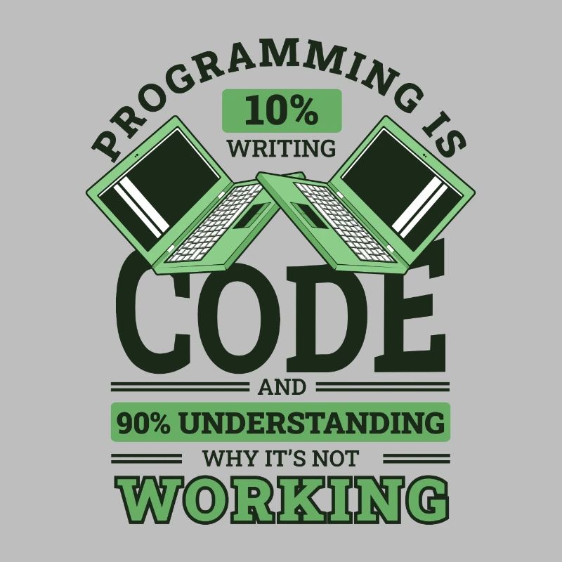 Programming 10% Writing 90% Not Working Coder