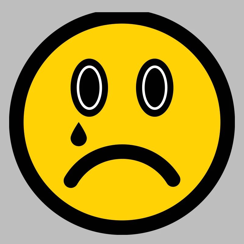 Crying Emoticon - Image Symbol - Stroke Face