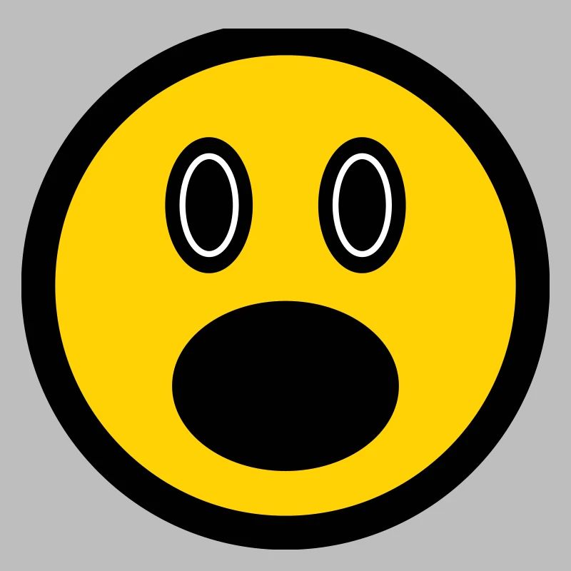 Émoticône perplexe, icône d'image, visage de bâton