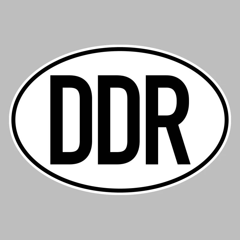 Plaque d’immatriculation DDR (bicolore)