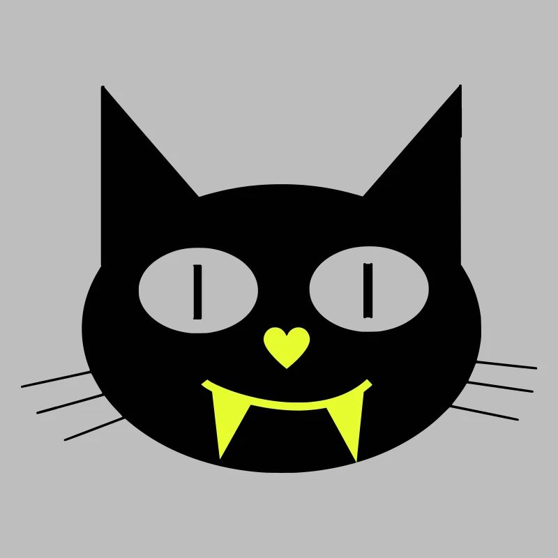 Chat vampire d’Halloween avec des chiens