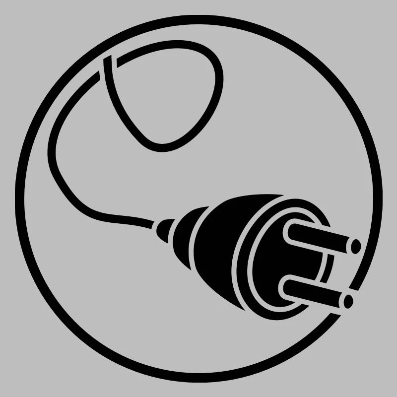 circle round logo connect connection cable plug