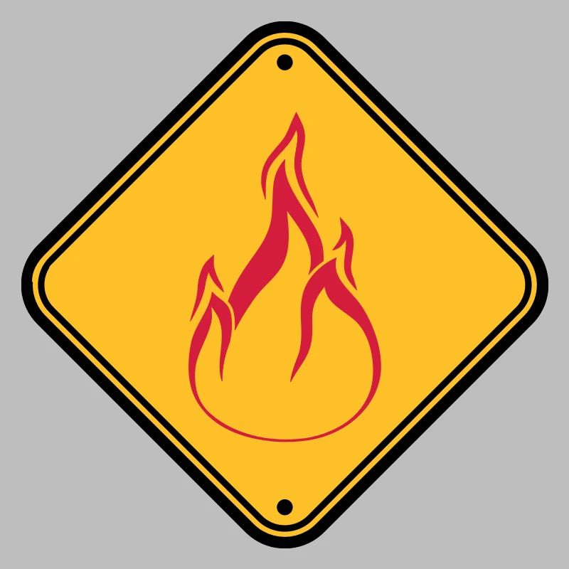 Shield note warning caution caution danger feu