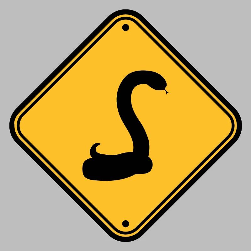 snake caution caution caution note sign s