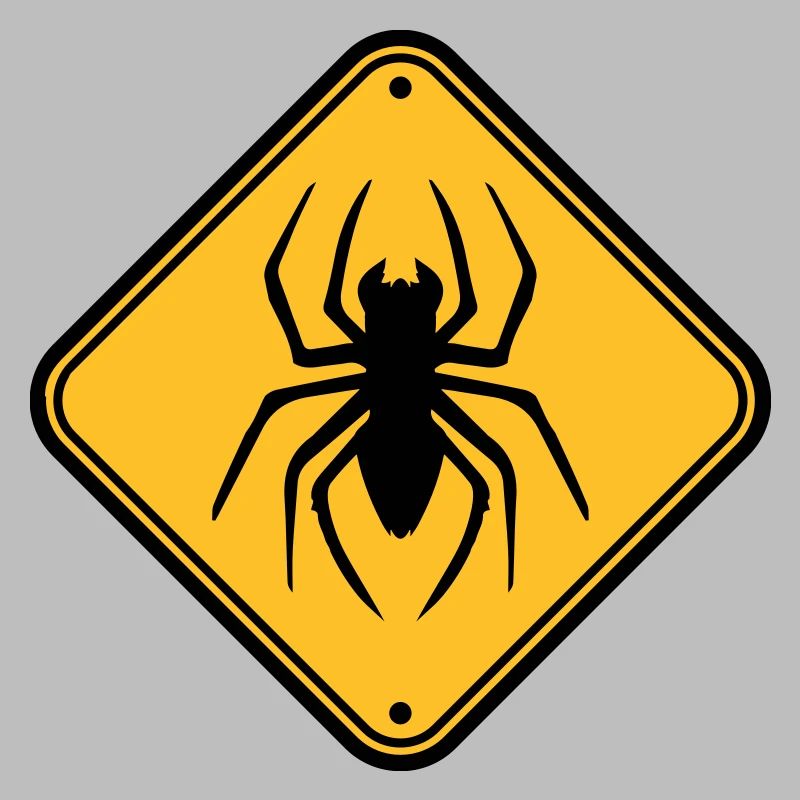 shield warning caution hazard caution zone spider