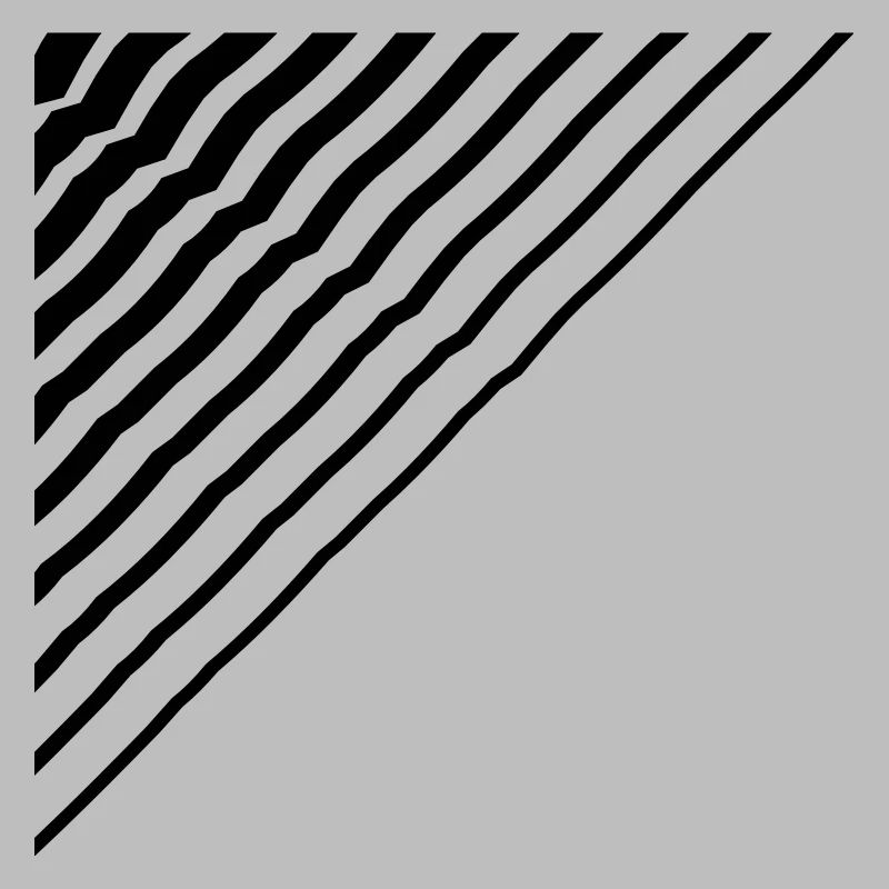 Triangular shape lines Many lines pattern