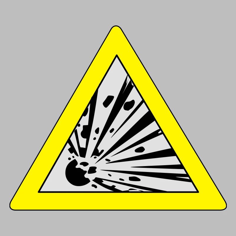 Trafic signe explosion