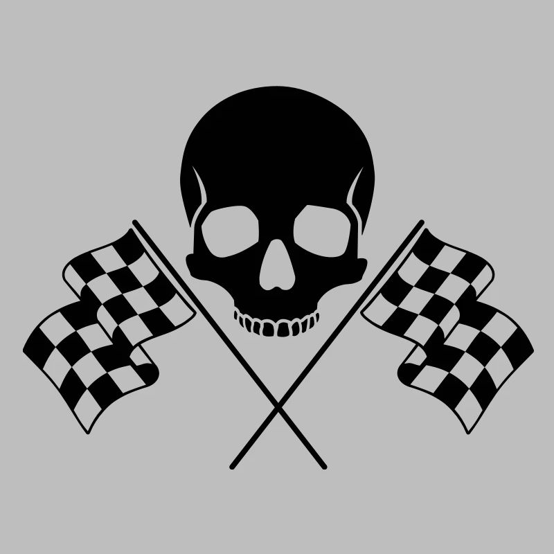 Crâne Drapeaux à Damier