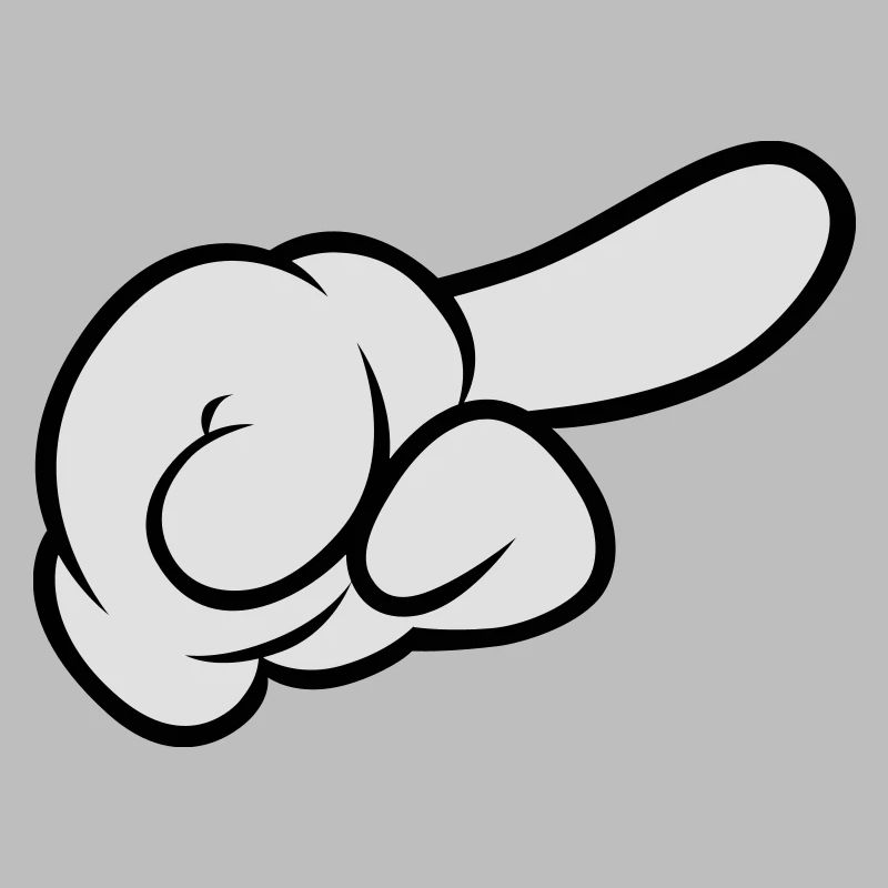 Comic Hand Pointing (Right)