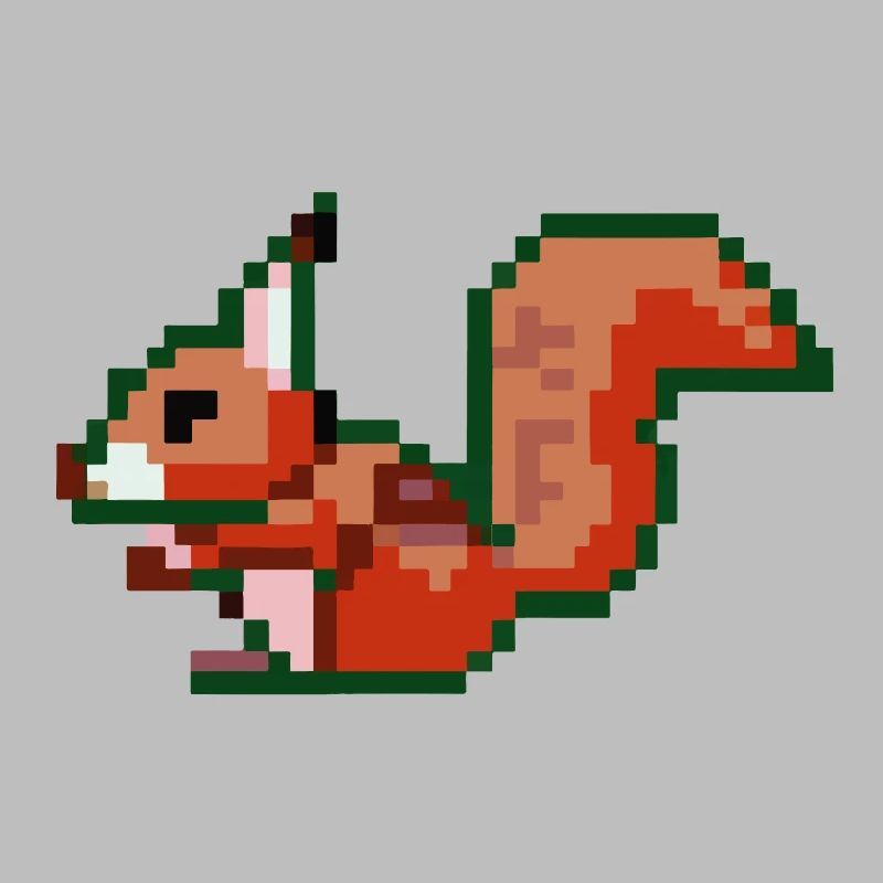 Eichhörnchen Pixel Art Geschenkidee