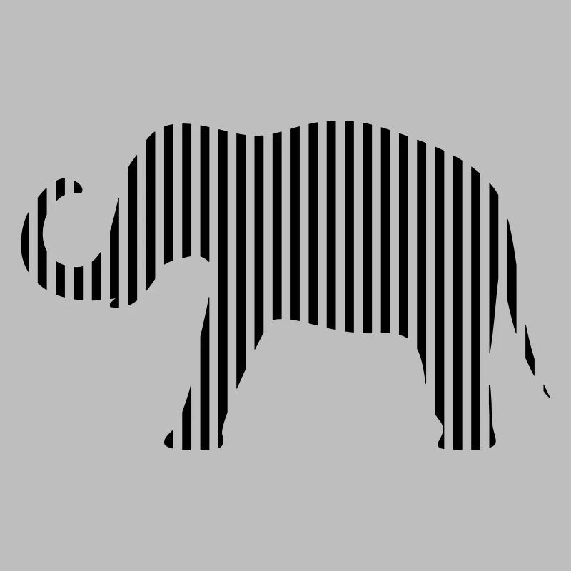 Elephant en bandes