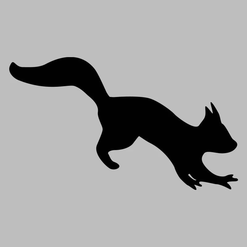 bouncing agile squirrel silhouette