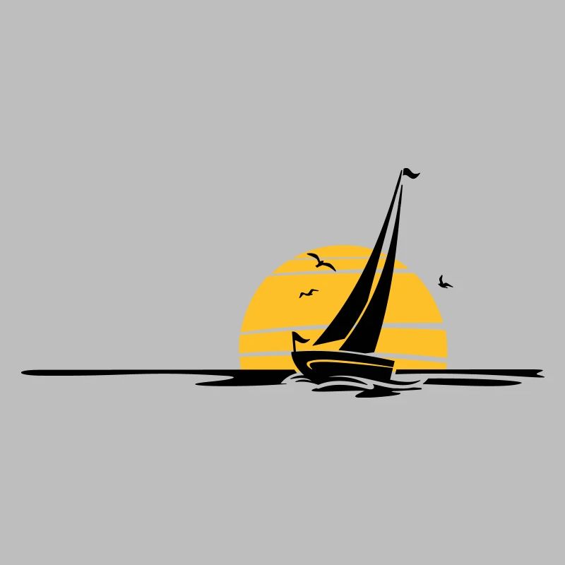Schiffe - Segelboot Sonne