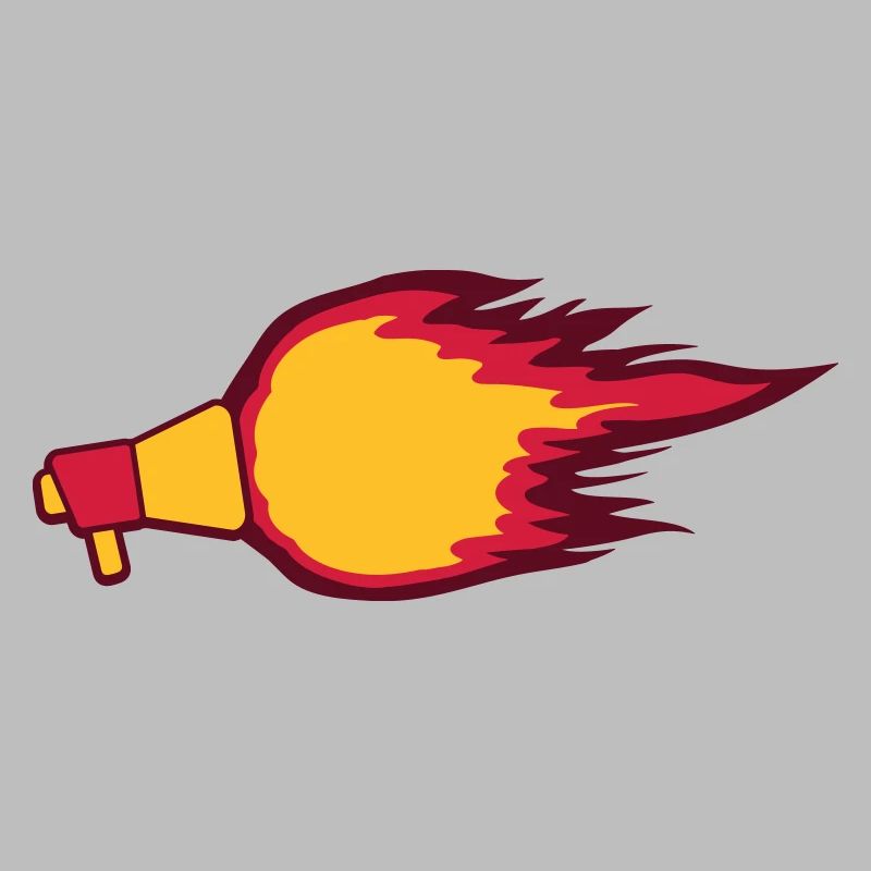 Fire Flame Megaphone Symbol