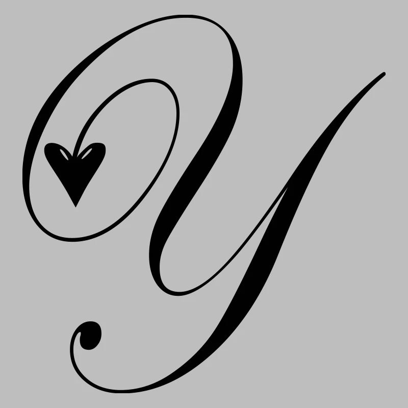Monogramm Y Herz Ranke