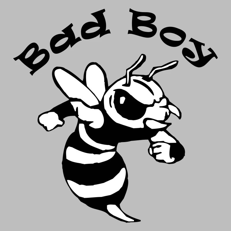 Spruch "Bad Boy" mit einer coolen Comicbiene