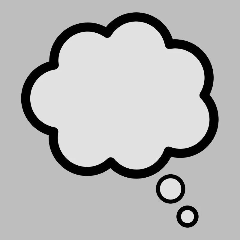 Thinking, thought, cloud, bubble