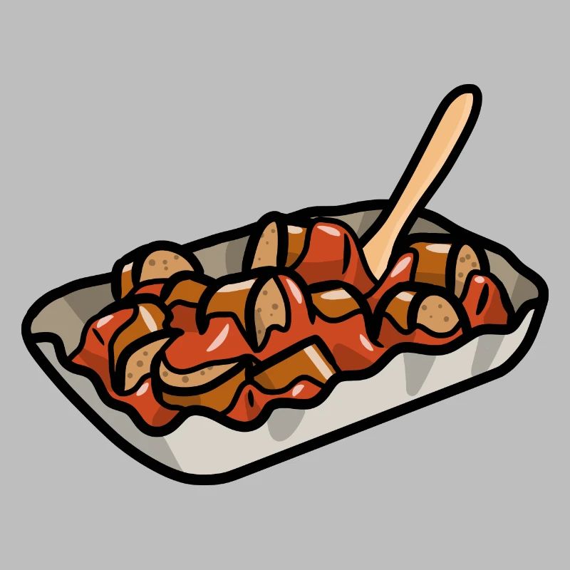 Comic Currywurst Bratwurst Curry & Ketchup Sauce