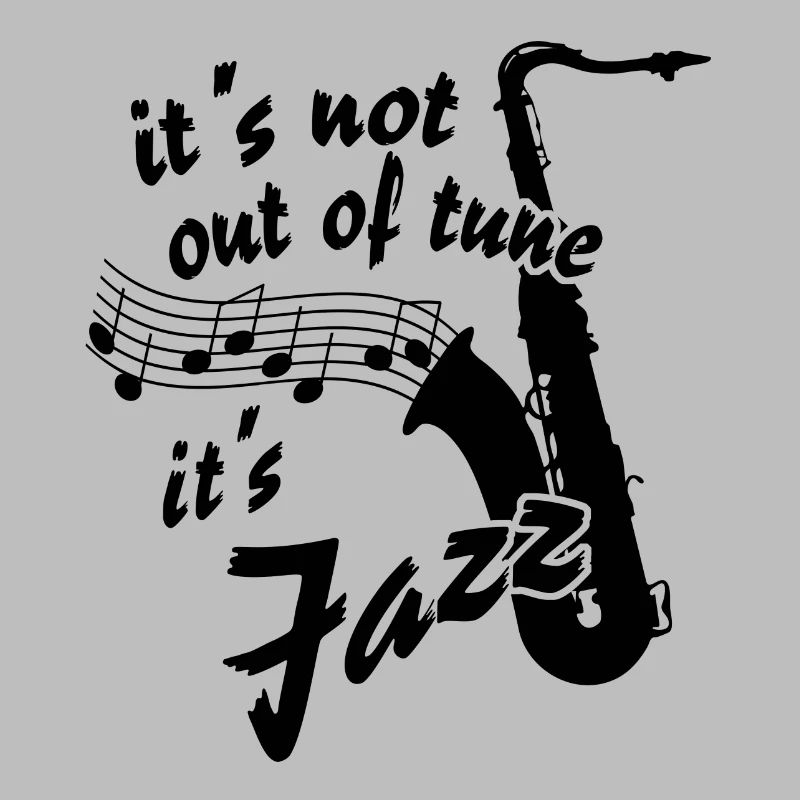 C’est du jazz - saxophone avec des lignes de notes et des notes