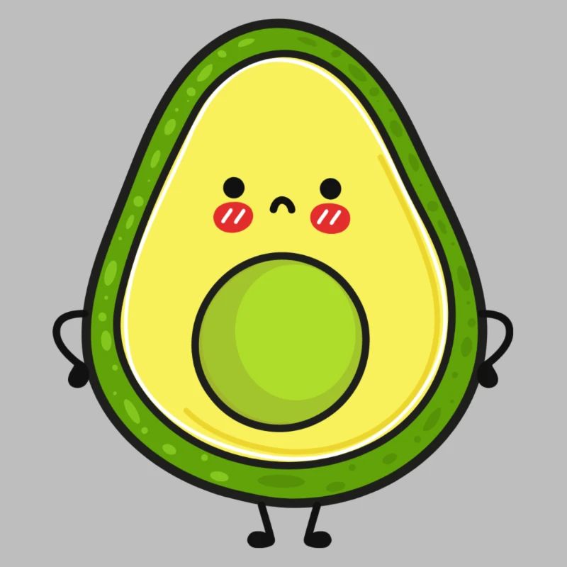 Cute and grumpy avocado