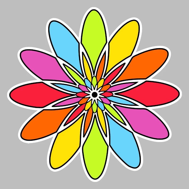 Fleur arc-en-ciel