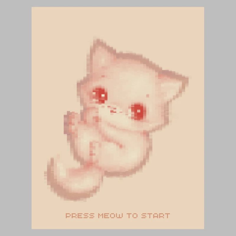 8bit Pixel chat mignon