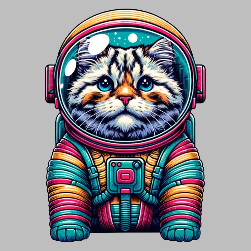 Petit chat mignon comme astronaute astronaute