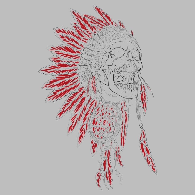 Silent Fall - coiffe de plumes indien, chef