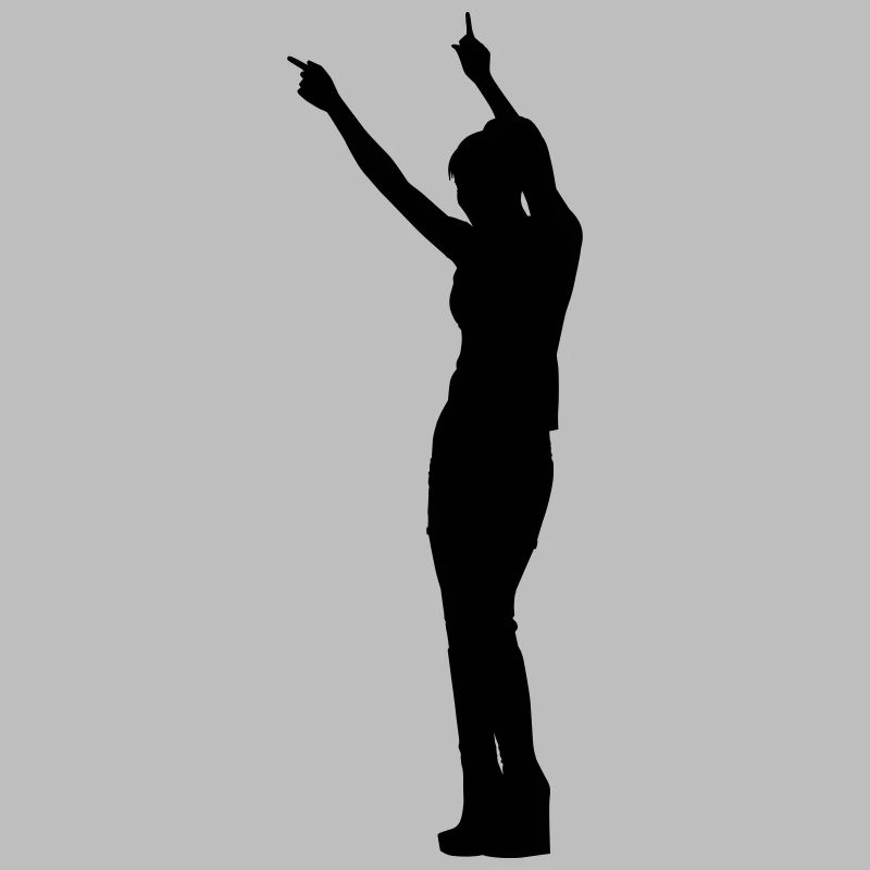 Singer and Dancer Silhouette vector design