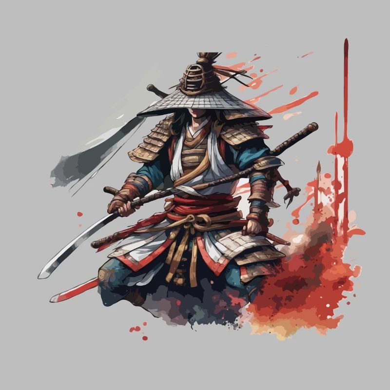 Samurai / Japanisch / Harakiri / Katana / Mann