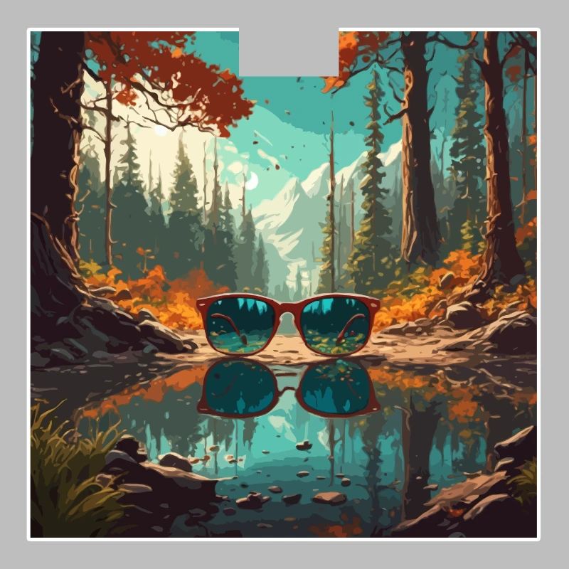 Sunglasses / Reflection / Forest / Reflection