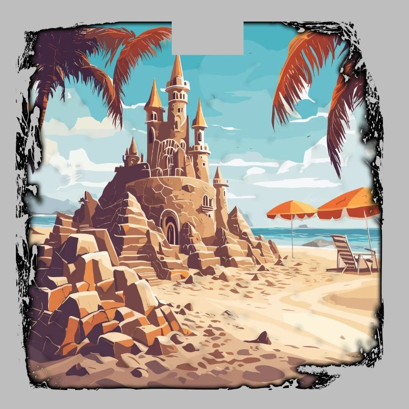 Château de sable / Construction / Jouer / Château / Vacances