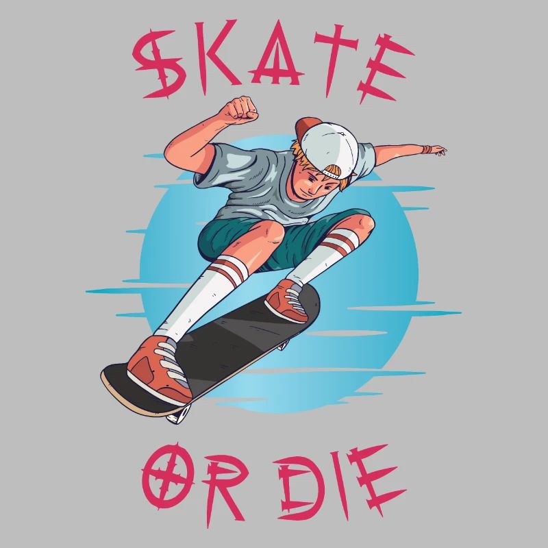 Skate oder stirb Skateboarder Junge