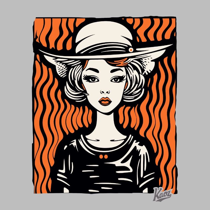Une dame avec un chapeau