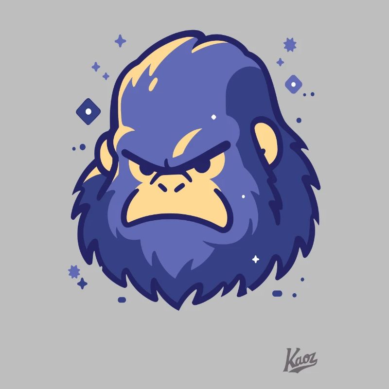 Der coole, blaue Yeti-Sasquatch