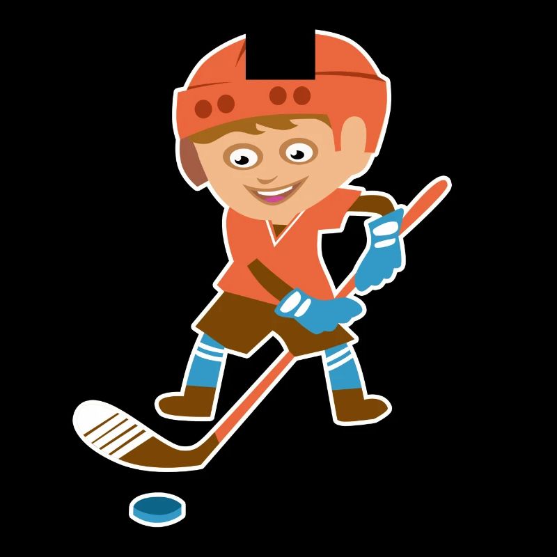 Eishockey Comic Junge Puk Schläger Geschenk Kawaii