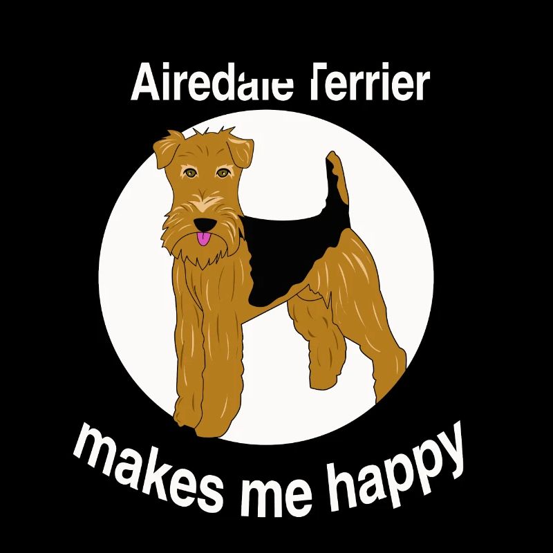 Airedale Terrier Hund Spruch Geschenkidee
