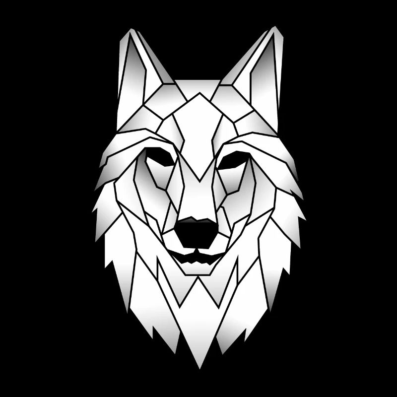 Wolf Polygon Effekt Tattoo Wölfe Geschenk