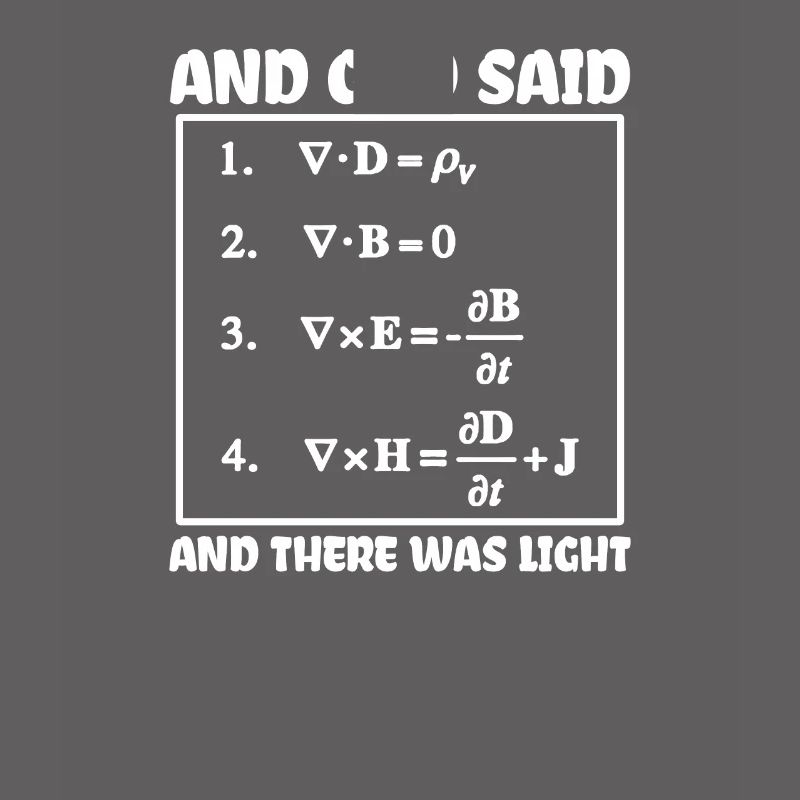Physics Equation Maxwell Equations Light Gift
