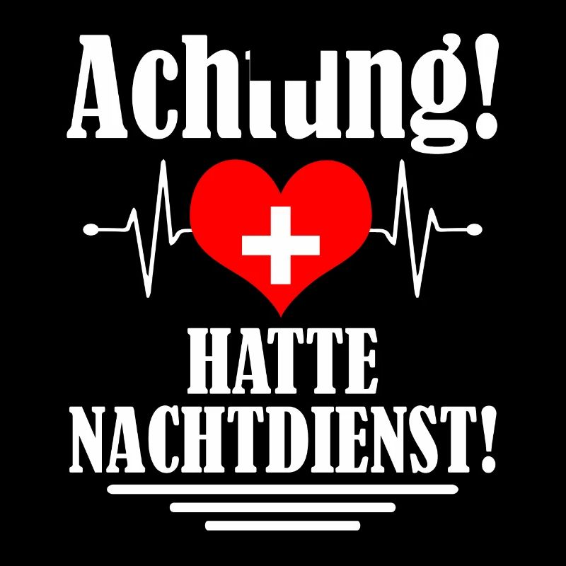 Krankenschwester Nachtdienst Herz EKG Geschenk