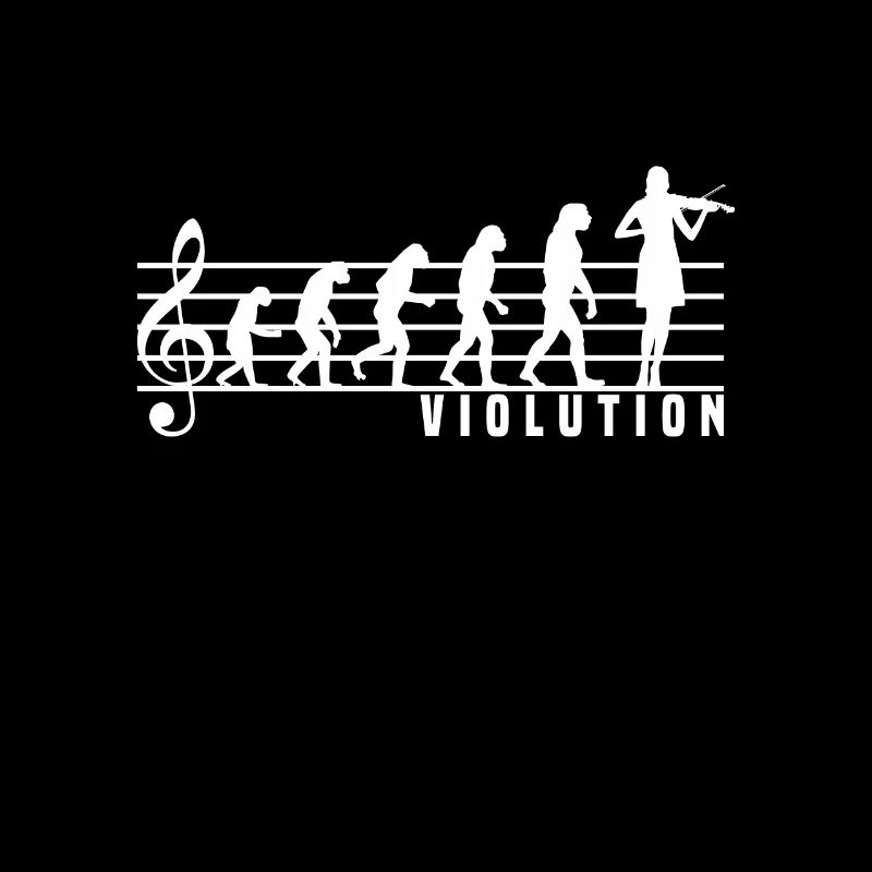 Violinist Geige Violine Noten Evolution Geschenk
