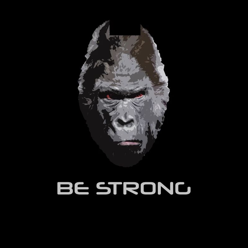 Cool, evil-looking gorilla - BE STRONG