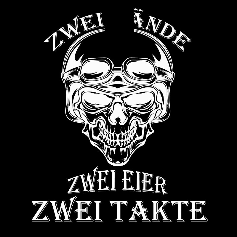 Two hands, two eggs, two bars rocker skull