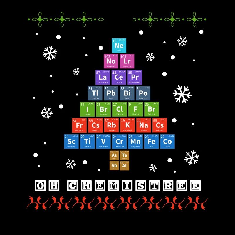 Chemistree, arbre de Noël à partir du tableau périodique