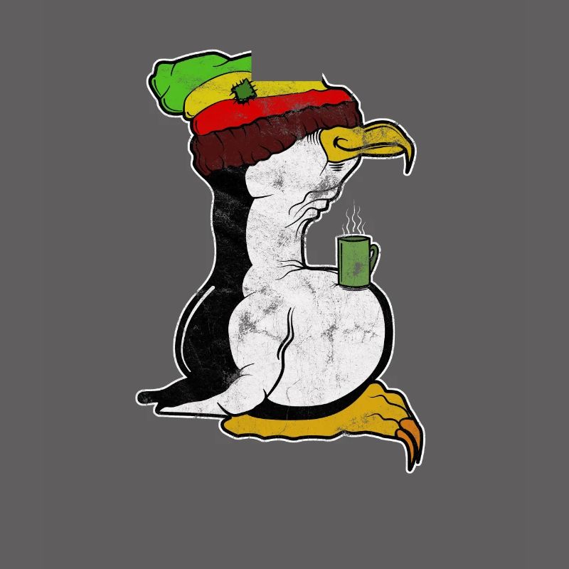 Tux Linux Pinguin Kaffee Pause Computer Nerd Retro