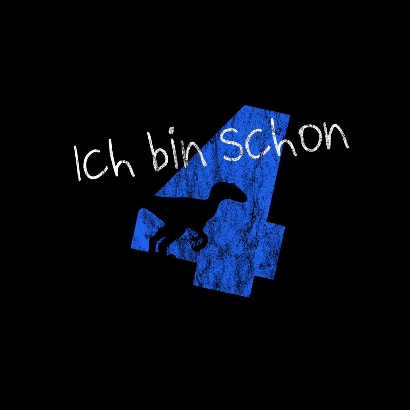 Dinosaurier Geburtstagsshirt - Ich bin schon Vier