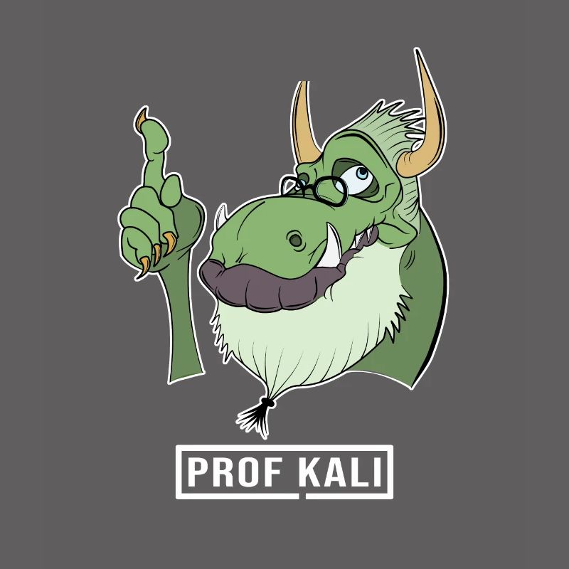 Kali Linux Computer Administrator Tux Drachen Kopf