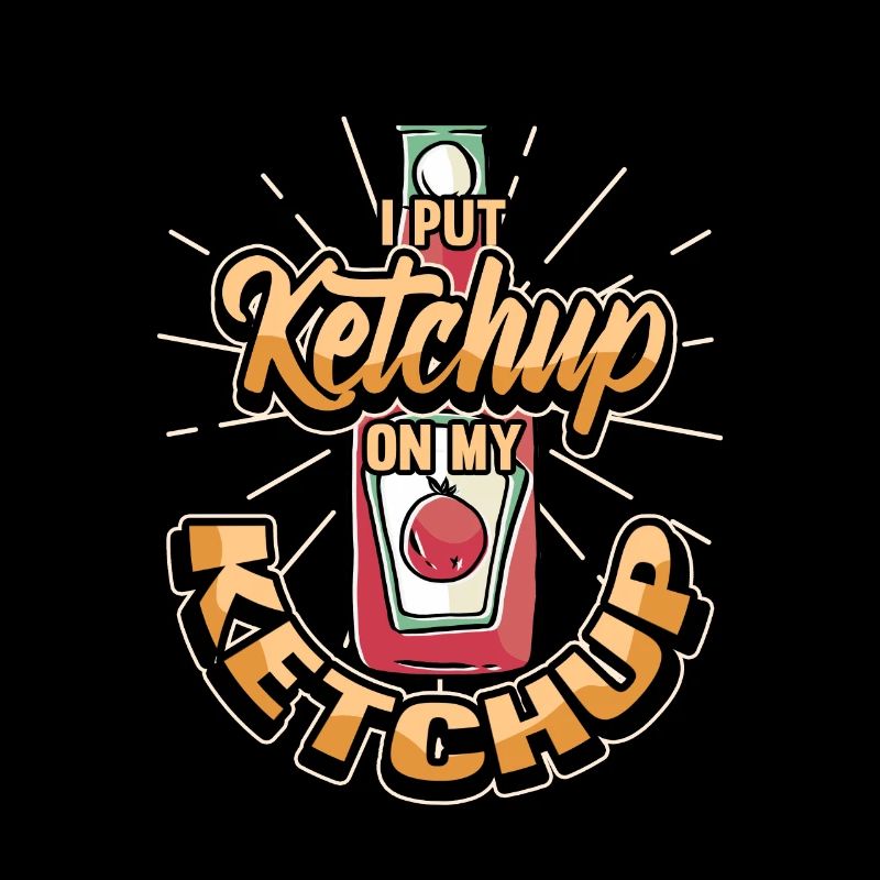 Frites de restauration rapide ketchup drôles disant cadeau