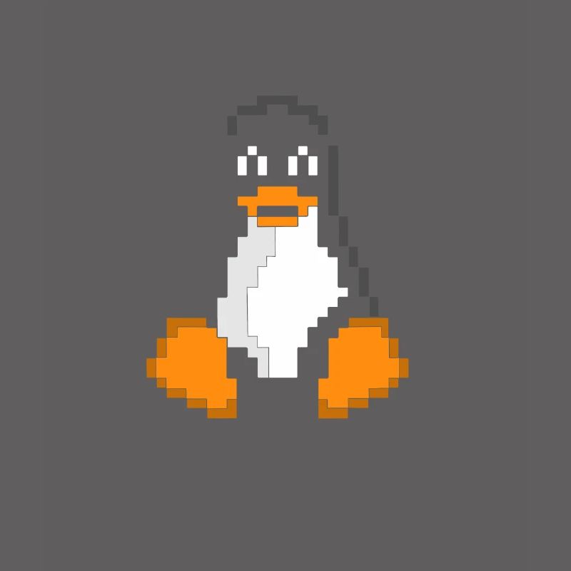 Linux Pinguin Pixel Art Sys Admins Computer Hacker