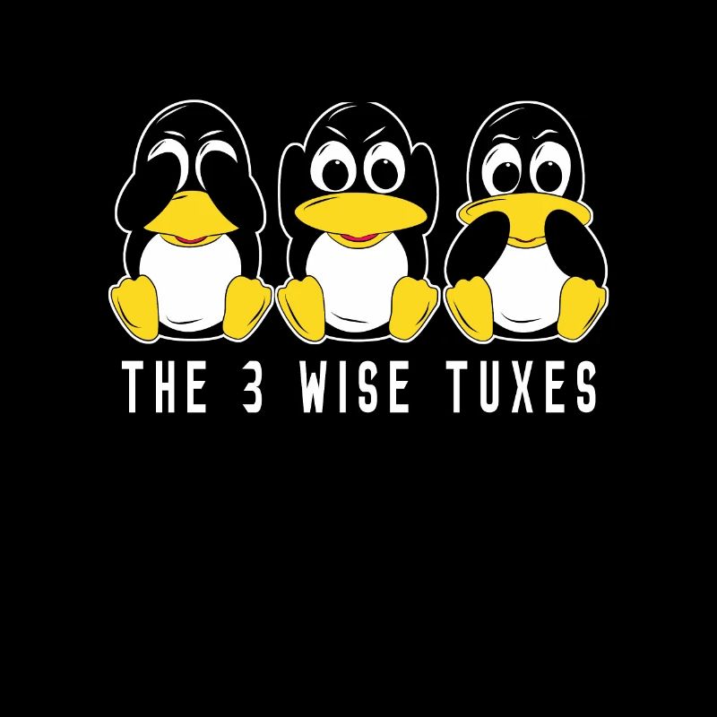 3 pingouins Linux entendent voir parler des informaticiens